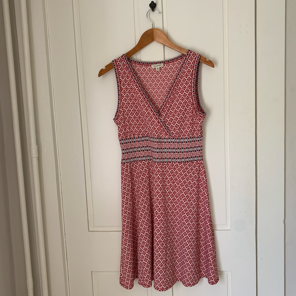 Red and navy Max Studio dress women’s M